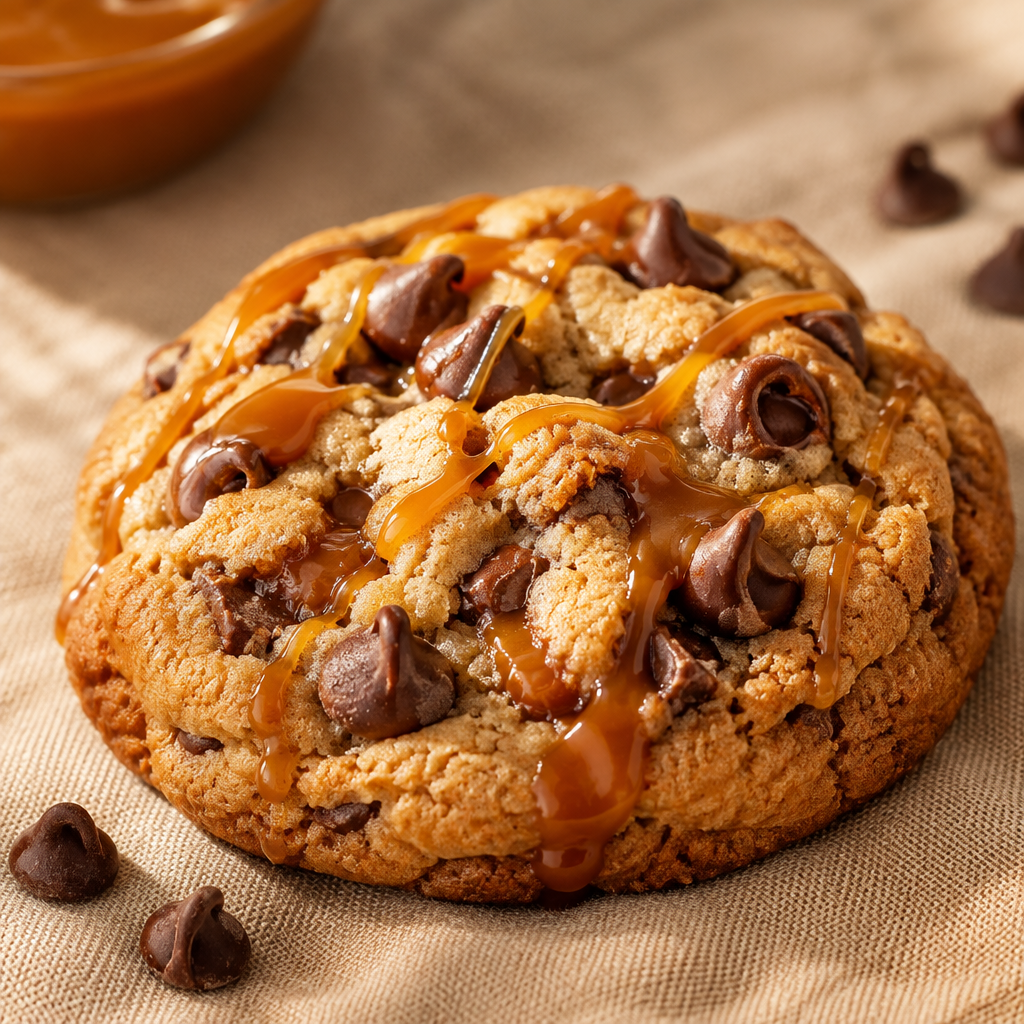 Caramel Chocolate Chip Cookie